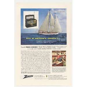  1956 Zenith Trans Oceanic Radio Constellation Yacht Print 
