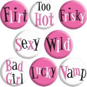  Bachelorette Party Buttons 8ct: Toys & Games