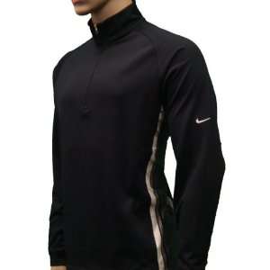  Nike Golf Fit Dri Mock half zip Polo Shirt Navy: Sports 