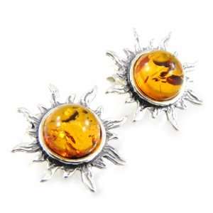  Earrings silver Soleil amber.: Jewelry