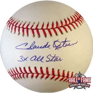 Claude Osteen Autographed/Hand Signed Rawlings Official MLB Baseball 