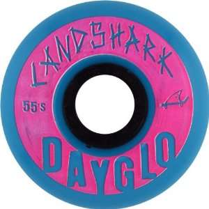  Landshark Dayglo 55mm Blue Skate Wheels: Sports & Outdoors