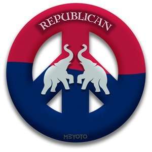 Republican Party Peace Sign Removable Sticker