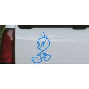 Tweety whistling Cartoons Car Window Wall Laptop Decal Sticker    Blue 