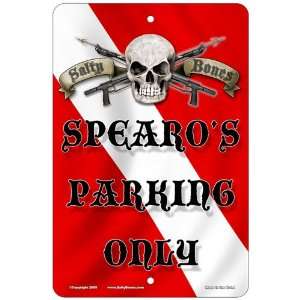  Salty Bones Spearos Parking Only Sign Panel: Sports 