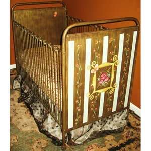  hand painted floral crib 42710