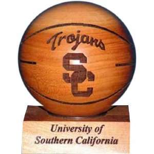  USC Trojans Laser Engraved Wood Basketbal Sports 