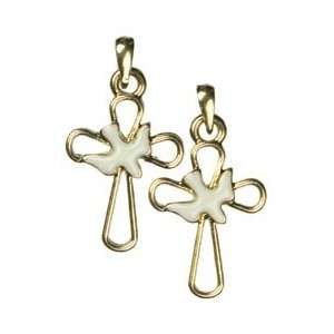  Cousin Beads Cross Culture Metal Charms Gold Dove Cross 2 