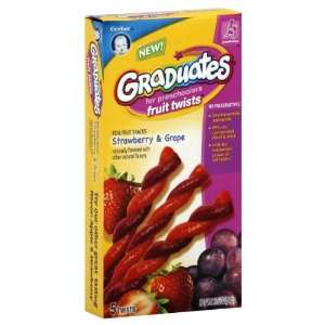 Gerber Graduates for Preschoolers Fruit Twists Strawberry Grape   12 