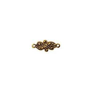   Gold (plated) Ribbon Connector 12x7mm Findings: Arts, Crafts & Sewing