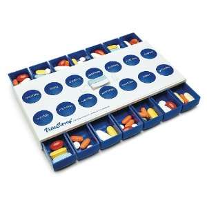  14 Day Pushbutton Drawer Pill Organizer Health & Personal 