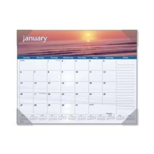   Sea Monthly Desk Pad Calendar   White   AAGDMD14132: Office Products