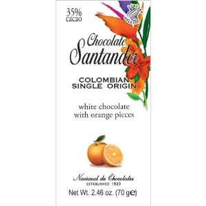 Santander White Chocolate with Orange Pieces  Grocery 