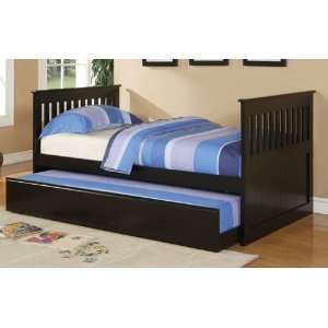  Twin Bed w/ Trundle (Black): Home & Kitchen
