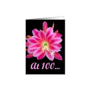 100th Birthday with Tropical Flower Card Toys & Games