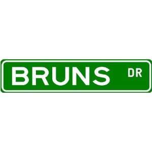  BRUNS Street Name Sign ~ Family Lastname Sign ~ Gameroom 
