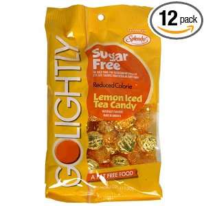 Go Lghtly Sugar Free Lemon Iced Tea Candy, 4 Ounce Unit (Pack of 12 