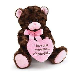   you More Than Chocolate Valentines Day Heart Teddy Bear: Toys & Games