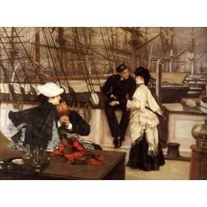  12X16 inch James Tissot Canvas Art Repro The Captain and 