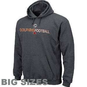  Miami Dolphins Big & Tall Charcoal First & Goal IV Hooded 