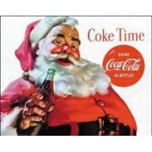 COKE Santa   COKE Time METAL SIGN: Grocery & Gourmet Food