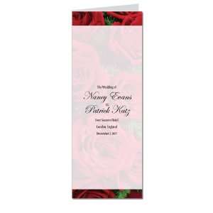    170 Wedding Programs   Red Rose Garden Glee