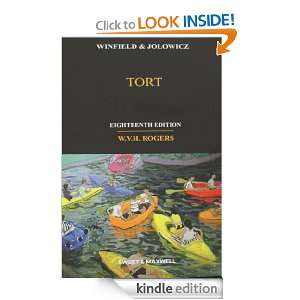 Winfield & Jolowicz on Tort, 18e: WVH Rogers:  Kindle Store