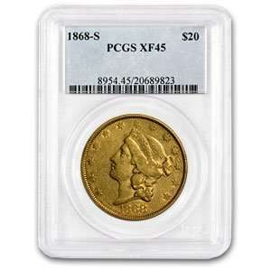    1868 S $20 Gold Liberty Double Eagle XF 45 PCGS Toys & Games