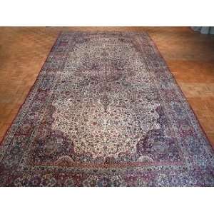    10x19 Hand Knotted Kerman Persian Rug   101x195: Home & Kitchen
