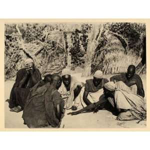  1930 Kanuri Men Playing Dice Game Dikwa Nigeria Africa 