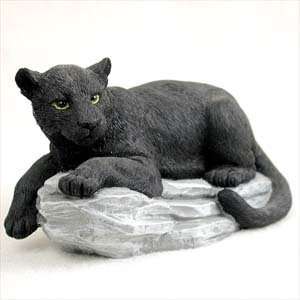  PANTHER Jungle CAT lounges on Rock Figurine NEW Resin AF42 