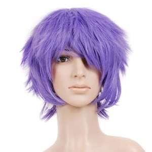  Purple Short Length Anime Cosplay Costume Wig Toys 