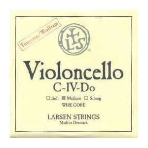  Larsen Cello C String Wire Core, 4/4 Size   Medium 