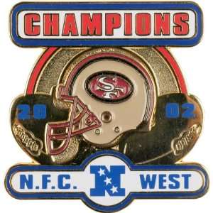  NFL 2002 NFC West Championship Pin San Francisco 49ers 