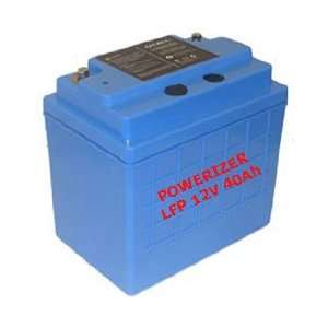  Powerizer LiFePO4 Battery: 12V 40Ah ( 512 Wh, 40A rate 