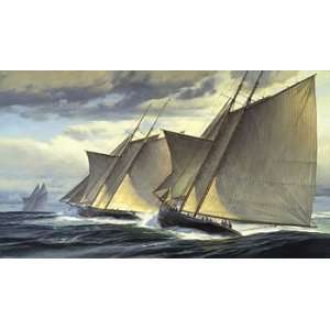 Don Demers   End of Day One   The Great Transatlantic Race 1866 Canvas 