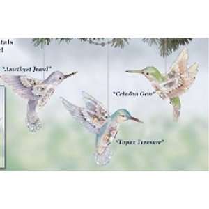  Lena Lius Precious Jewels Set of 3 Hummingbird Ornaments 