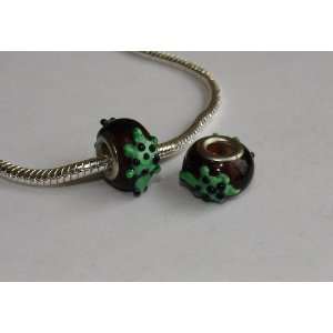 Silver Tortoise 3 Dimensional Lampworks Glass Charm Bead for Bracelet 