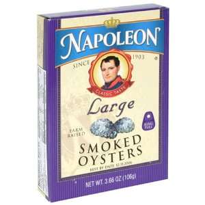 Napoleon Large Smoked Oysters, 3.66 Ounce Tin (Pack of 25):  