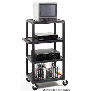     47 1/2 High 4 Shelf Editing Center w/ 8 Wheels: Office Products