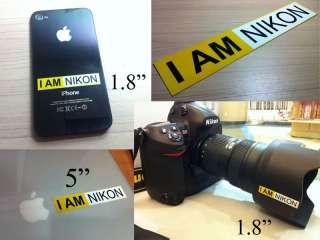 4x I AM Nikon decal sticker lens car dslr camera 3  