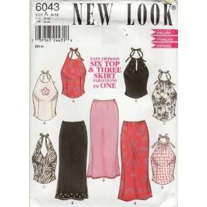 New Look 6043 Sewing Pattern   Womens Skirts and Halter 