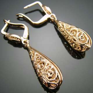 Noblest 18K rose gold plated Dangle Earrings 134  