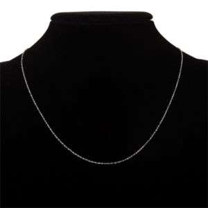Sparkling Italy .925 Sterling Silver 18 Chain Necklace  