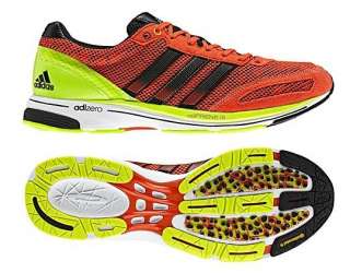 New Adidas Mens adizero ADIOS 2 Running Shoe Orange Black Yellow 
