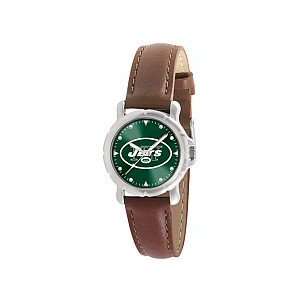   Gametime New York Jets Womens Brown Leather Watch