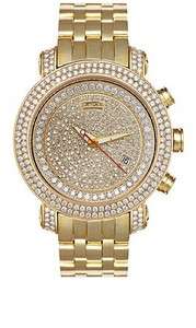 JoJo Joe Rodeo 14K Yellow Gold 12.50 ct Diamond Mens Watch GOLD1 