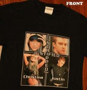 Justin Timberlake Christina Aguilera Tour T Shirt S  