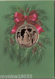 1979 Franklin Mint Christmas Coin & Card Under The Mistletoe  