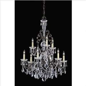 Nulco Lighting Chandeliers 385 09 09 Chandelier Black Clear Crystal 